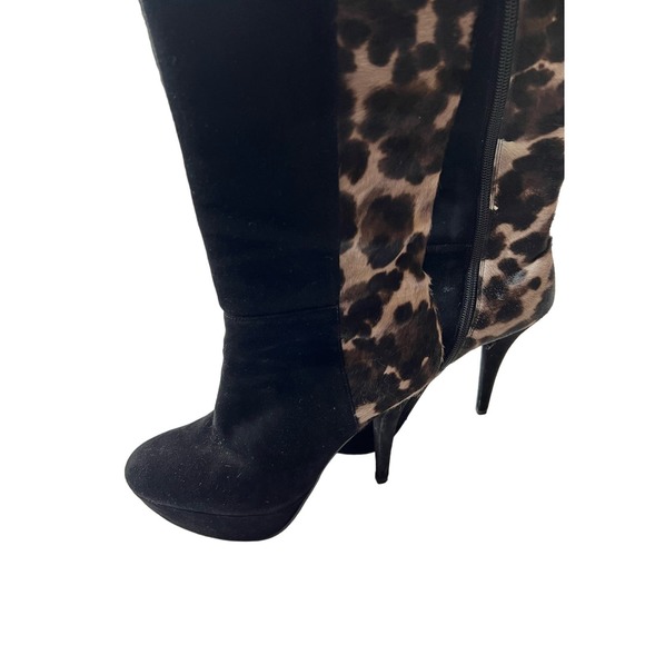 COPY - Beautiful Stuart Weitzman Suede and Pony Hair Heeled Boots Sexy NYC - Picture 7 of 14